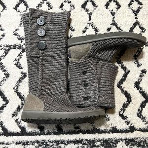 Gray Knit Fold Down Ugg’s